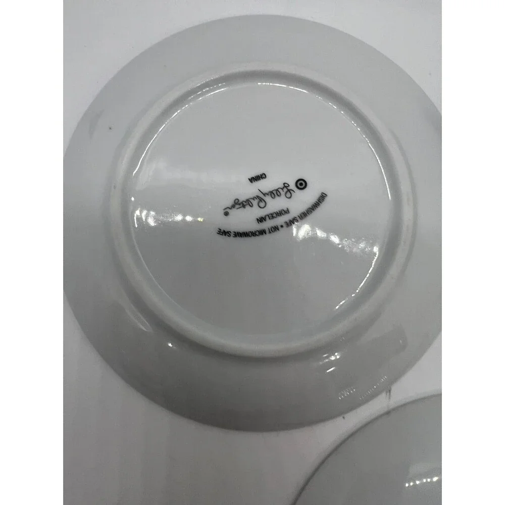 Set of 3 Lilly Pulitzer Target White Gold 5” plates elephant glass decor turtle